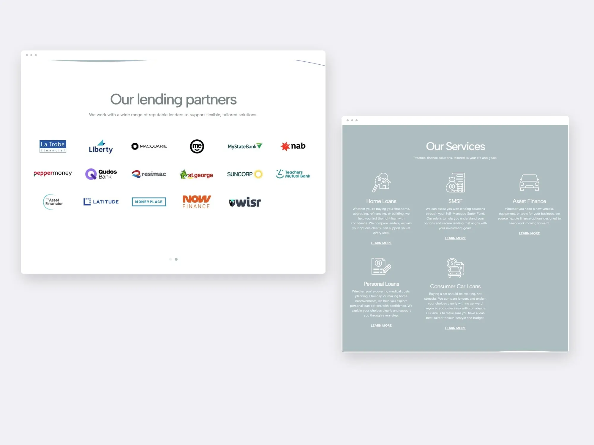 Five Islands Finance website presentation